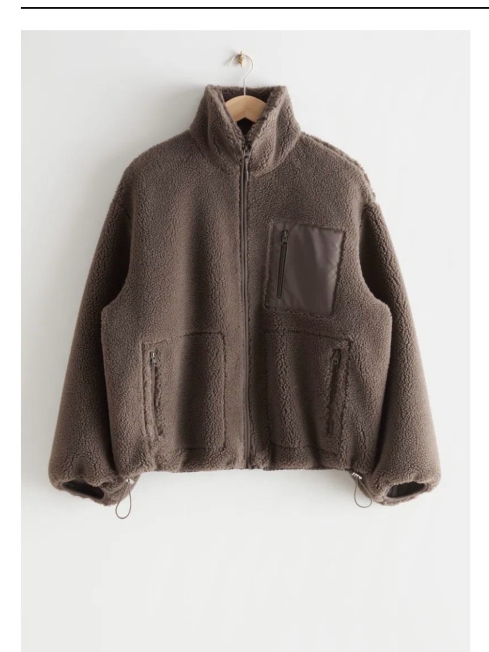 & Other Stories Sherpa Zip Up Jacket